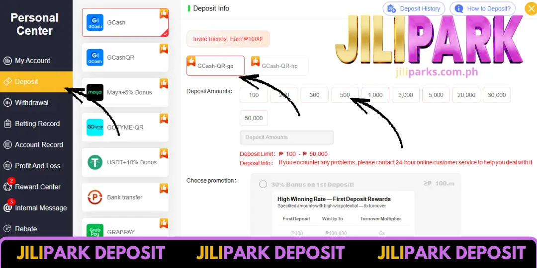 Deposit - Jilipark - No.1 Online Entertainment Phillippines 2 Paano Mag-Deposit sa JiliPark Gamit ang GCash